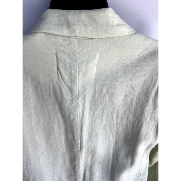 Stitch + Feather Linen Sage Green Blazer Size M Essential Formal Lagenlook - Picture 6 of 9